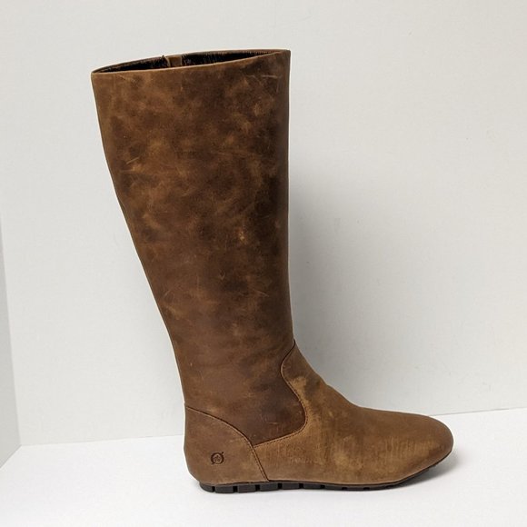 Born Indre Knee High Fashion Boots, Brown Leather, Women's 9 M - Picture 1 of 5